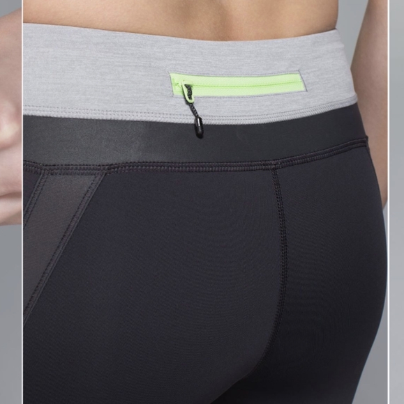 Lululemon Chase Me Crop II Soot / Heathered Medium Grey - Picture 5 of 15